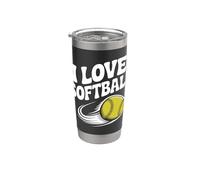 Amo il softball Passion Ball Dynamic Motion Bicchiere termico in acciaio inox doppia parete