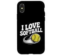 Amo il softball Passion Ball Dynamic Motion Custodia per iPhone X/XS