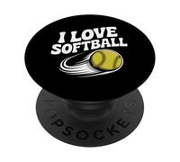 Amo il softball Passion Ball Dynamic Motion PopSockets PopGrip Adesivo