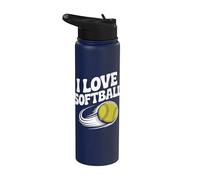 Amo il softball Passion Ball Dynamic Motion Stainless Steel Insulated Water Bottle