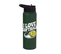 Amo il softball Passion Ball Dynamic Motion Stainless Steel Insulated Water Bottle