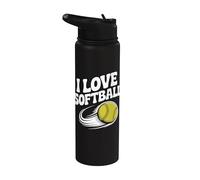Amo il softball Passion Ball Dynamic Motion Stainless Steel Insulated Water Bottle