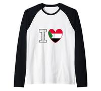 Amo Il Sudan Maglia con Maniche Raglan