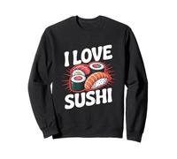 Amo il sushi divertente giapponese amanti del cibo Felpa