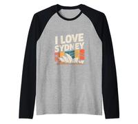 Amo Il Sydney Opera House Harbour Bridge Maglia con Maniche Raglan