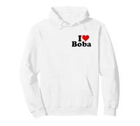 Amo Il tè Boba Bubble Heart Felpa con Cappuccio