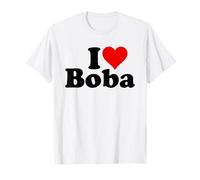 Amo Il tè Boba Bubble Heart Maglietta