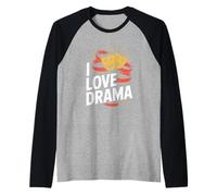 Amo Il teatro drammatico, la Commedia, Le Maschere della tragedia Maglia con Maniche Raglan