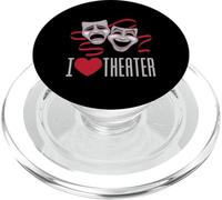 Amo il teatro, la commedia e le maschere tragiche PopSockets PopGrip per MagSafe