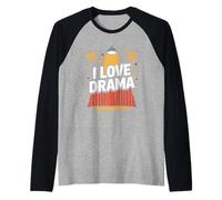 Amo il teatro, passione artistica, vita in scena Maglia con Maniche Raglan