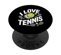 Amo il Tennis Sport Appassionati PopSockets PopGrip Adesivo