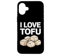 Amo il tofu, amante del cibo vegano, umorismo Custodia per iPhone 16 Plus
