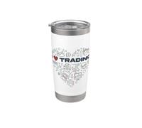 Amo il trading di trader di criptovalute Cuore Investitori di criptovaluta Bicchiere termico in acciaio inox doppia parete