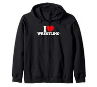 Amo Il Wrestling Felpa con Cappuccio