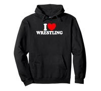 Amo Il Wrestling Felpa con Cappuccio