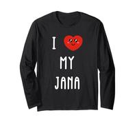 Amo Jana Nome Divertente Maglia a Manica