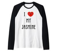 Amo Jasmine Nome Divertente Maglia con Maniche Raglan