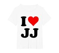 Amo JJ Maglietta, Donna Plus-Size, Bianco, 1X