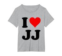 Amo JJ Maglietta, Donna Plus-Size, Grigio Melange, 2X