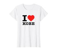 Amo Kobe Maglietta con Stampa Grafica Economica, Donna, Bianco, S