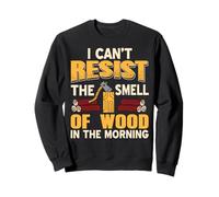 Amo l’odore del legno al mattino frase simpatica Felpa