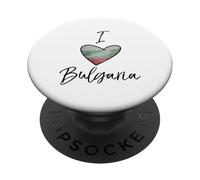 Amo la bandiera della Bulgaria nel cuore PopSockets PopGrip Adesivo