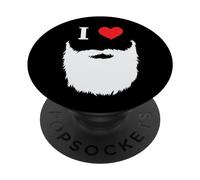 Amo la barba piena PopSockets PopGrip Adesivo