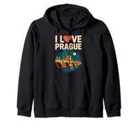 Amo la bellezza architettonica di Praga Felpa con Cappuccio