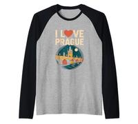 Amo la bellezza architettonica di Praga Maglia con Maniche Raglan