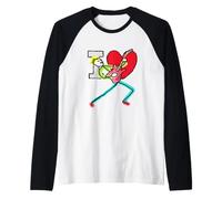 Amo la Chitarra Maglia con Maniche Raglan