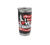 Amo la Danimarca Entusiast Design Bicchiere termico in acciaio inox doppia parete