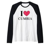 Amo la Danza Cumbia Maglia con Maniche Raglan