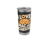 Amo la delizia per gli amanti della pasta con Mac e formaggio Bicchiere termico in acciaio inox doppia parete