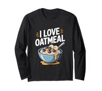 Amo la farina d'avena Deliziosa colazione Divertimento Maglia a Manica