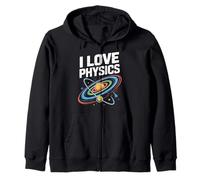 Amo la fisica Cosmic Planet Orbit Felpa con Cappuccio