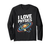 Amo la fisica Cosmic Planet Orbit Maglia a Manica