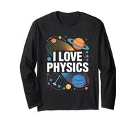 Amo la Fisica | Cosmic Planets Design Maglia a Manica