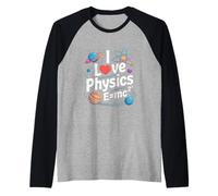 Amo la Fisica E=MC² Appassionato della Scienza Maglia con Maniche Raglan