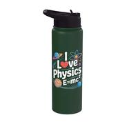 Amo la fisica E=mc² Appassionato della scienza Stainless Steel Insulated Water Bottle