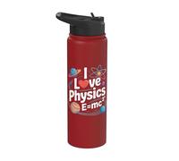 Amo la fisica E=mc² Appassionato della scienza Stainless Steel Insulated Water Bottle