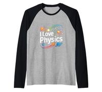 Amo la fisica, i pianeti atomici cosmici Maglia con Maniche Raglan