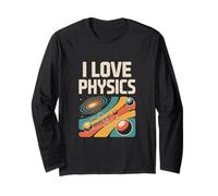 Amo la fisica Retro Galaxy Exploration Maglia a Manica