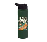 Amo la fisica Retro Galaxy Exploration Stainless Steel Insulated Water Bottle