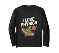 Amo la fisica, scienza retrò, arte spaziale Maglia a Manica