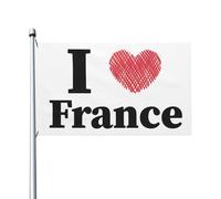 Amo La Francia Con 2 Occhielli Garden Flag Resistente Alle Intemperie Bandiera Da Cortile Decorazione Per Esterni Interni All'Aperto 90X150Cm