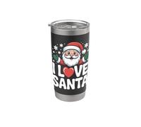 Amo la gioia delle vacanze di Babbo Natale Bicchiere termico in acciaio inox doppia parete