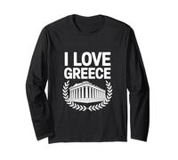 Amo la Grecia Amante dell'architettura antica Maglia a Manica