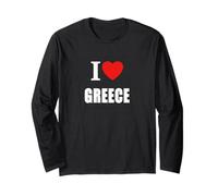 Amo la Grecia Sunshine Vacanze estive Maglia a Manica