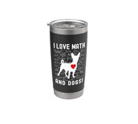 Amo la matematica e i cani - amante della matematica, amante dei cani, insegnante di matematica Bicchiere termico in acciaio inox doppia parete