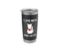 Amo la matematica e i gatti! - Matematica e amante dei gatti, insegnante di matematica Bicchiere termico in acciaio inox doppia parete